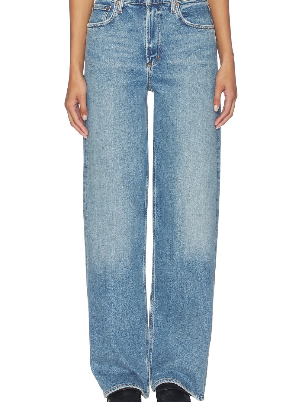 Agolde Wide-Leg Jeans in Light Blue Wash 26
